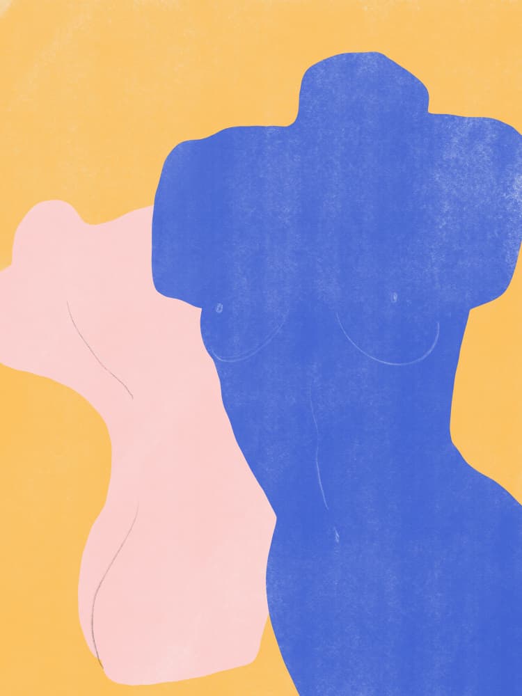 Feminine Abstract Forms by Little Dean — canvas wall art
