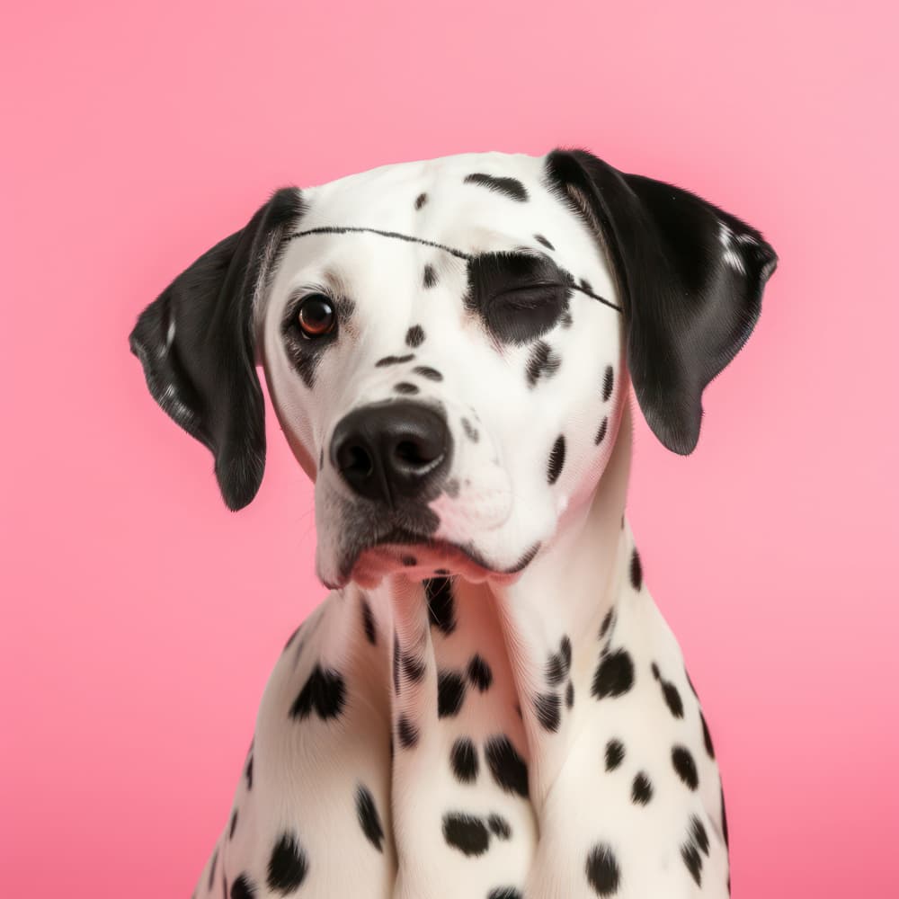 Winking Pirate Dalmatian by Artem Pozdniakov — canvas wall art