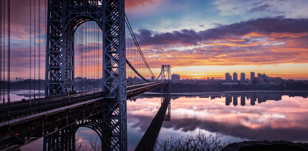 Twilight Bridge Reflection by Wei (David) Dai — canvas wall art