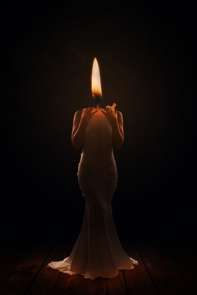 Ethereal Candle Figure by Laura Benvenuti — canvas wall art