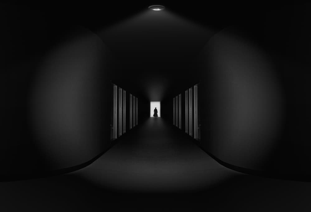 Mysterious Hallway Light by Aman Ali Surachman — canvas wall art