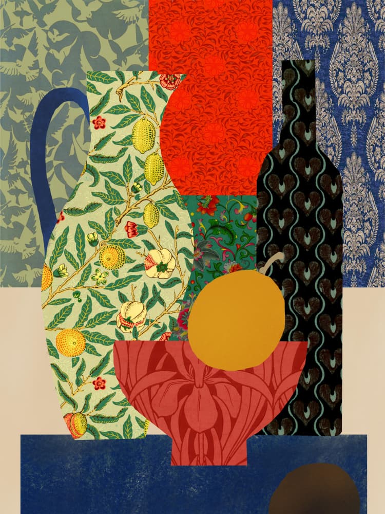 Eclectic Still Life Patterns by Little Dean — canvas wall art