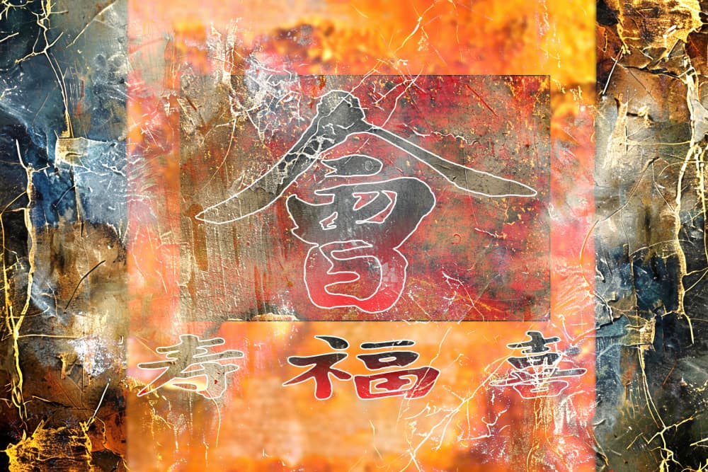 Auspicious Chinese Symbols by Rafal Kulik — canvas wall art