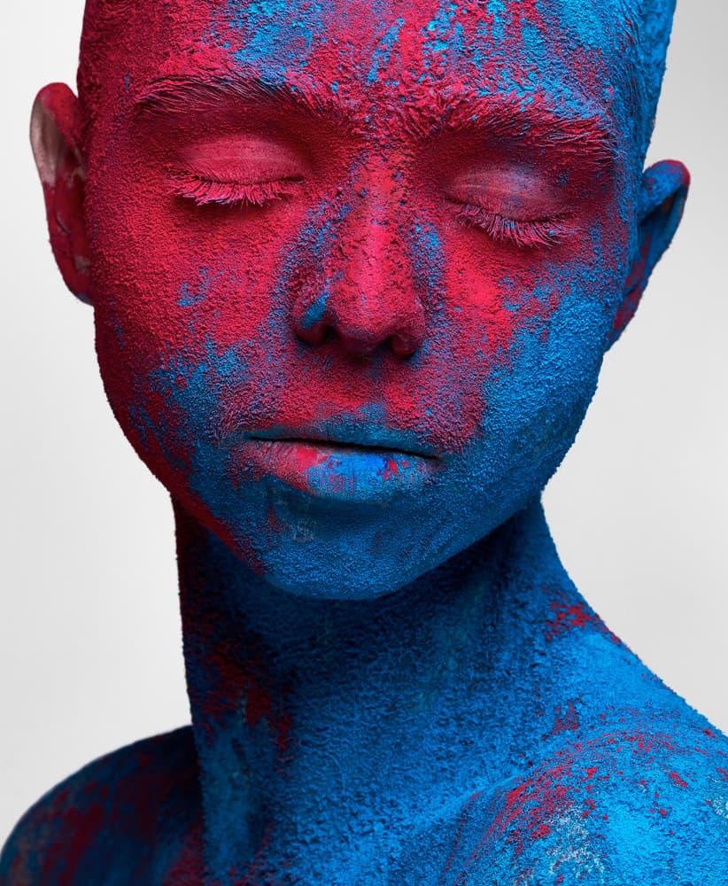 Vibrant Powder Portrait by HIM — canvas wall art