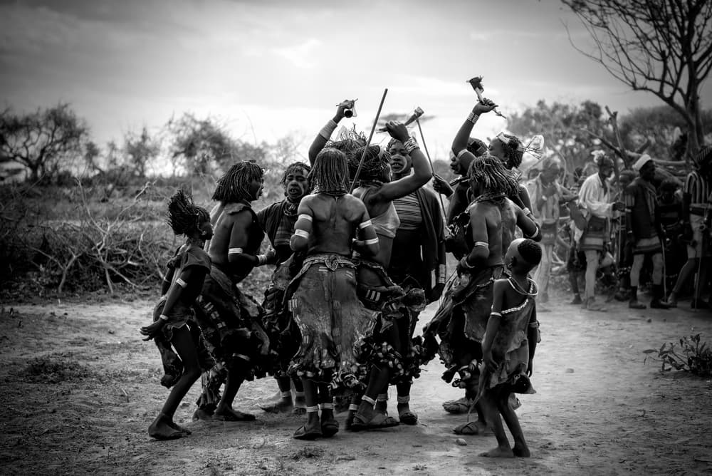 Tribal Dance Gathering by Mohammed Al Sulaili — canvas wall art