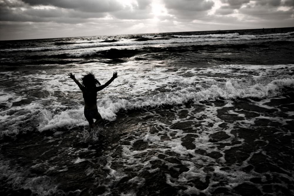 Joyful Waves Silhouette by Tal Paz-Fridman — canvas wall art