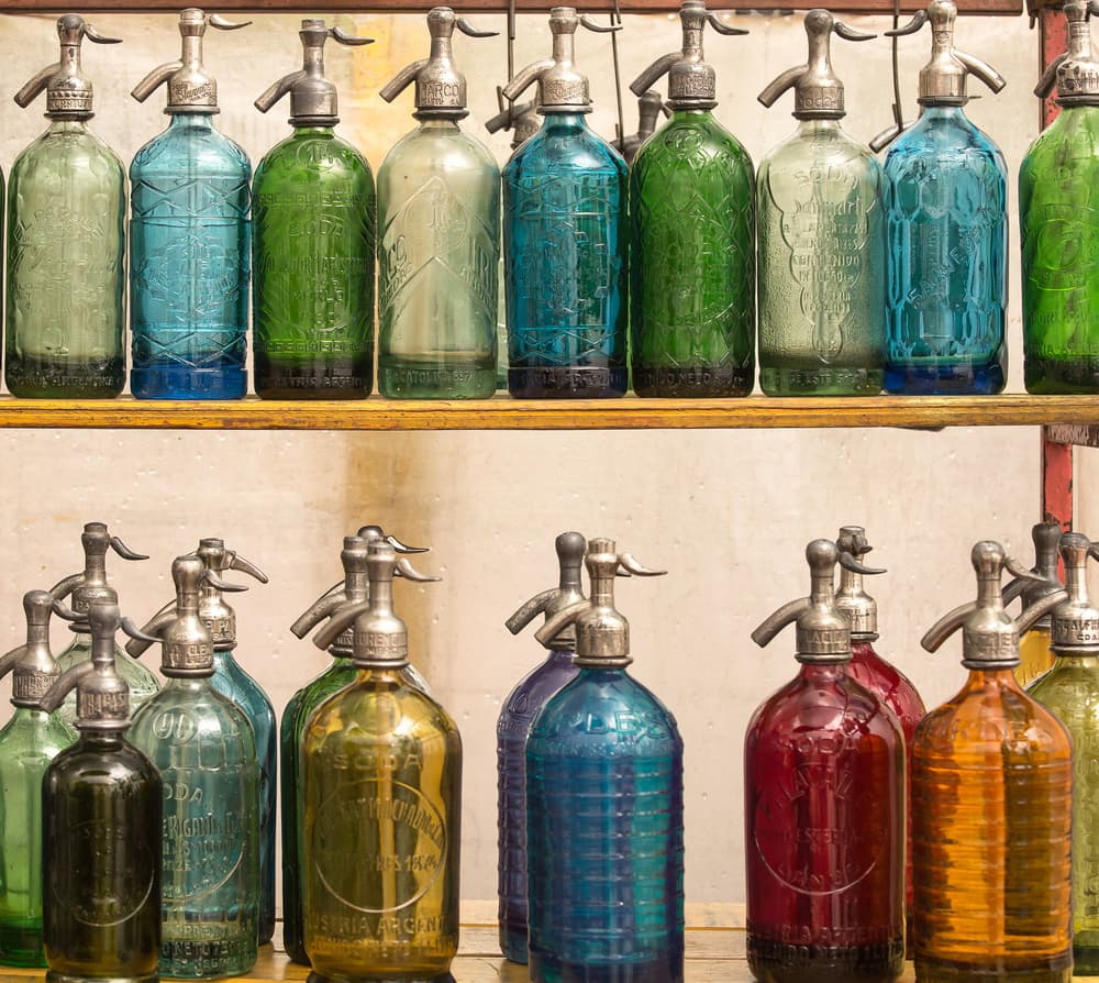 Retro Soda Bottle Collection by Ugur Erkmen — canvas wall art