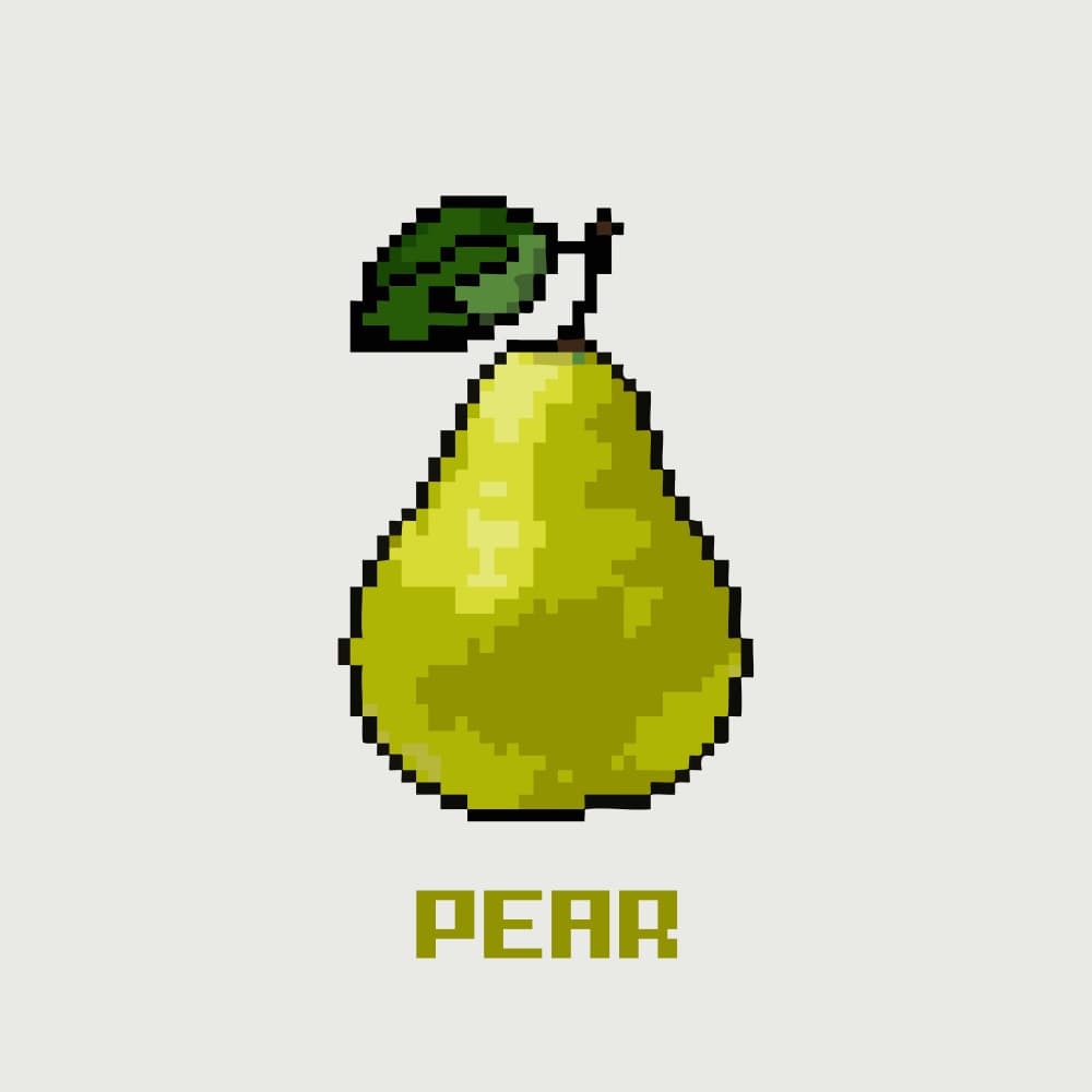 Green Pixel Pear