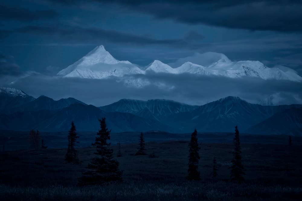 Blue Mountain Twilight by Michael Zheng — canvas wall art