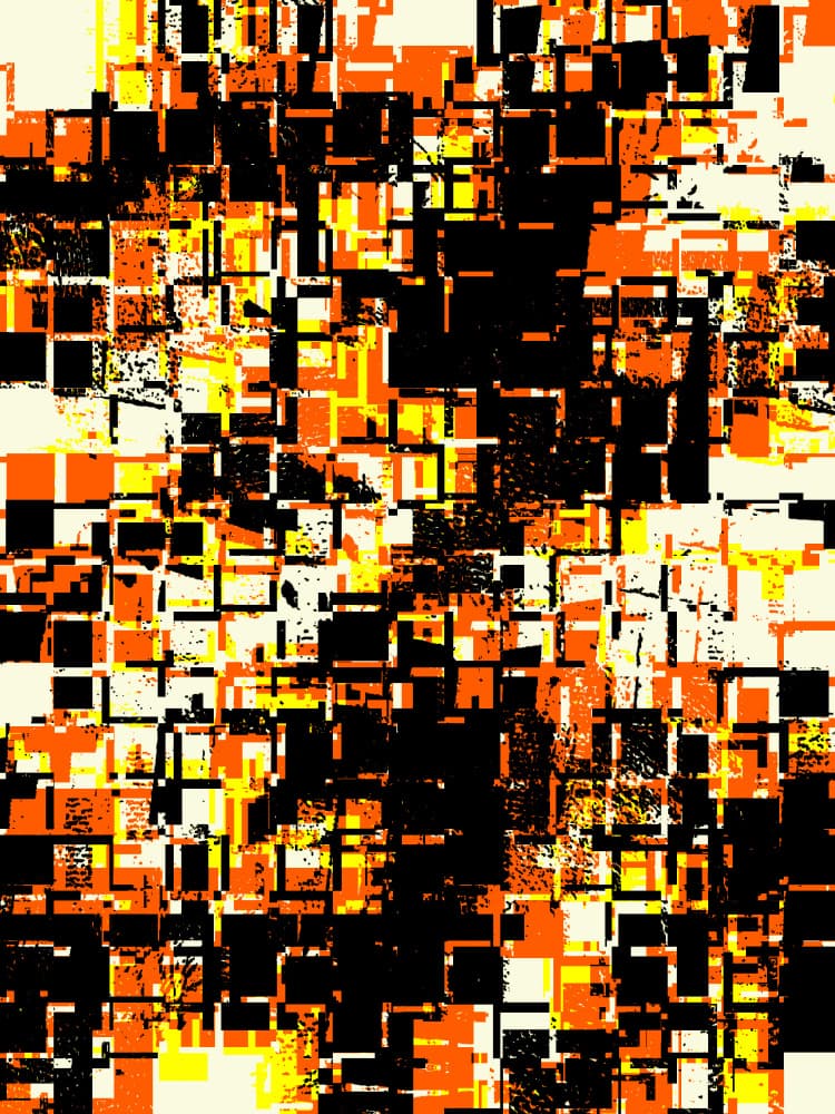 Vibrant Geometric Orange Pattern by Petr Strnad — canvas wall art
