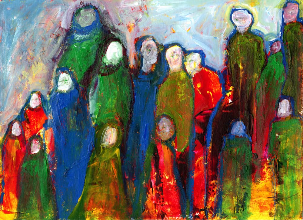 Colorful Abstract People by Sharyn Bursic — canvas wall art