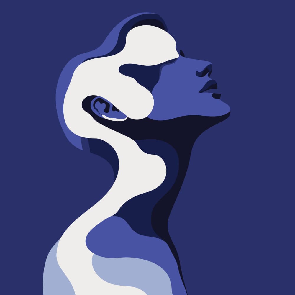 Abstract Woman Profile by Andreas Magnusson — canvas wall art