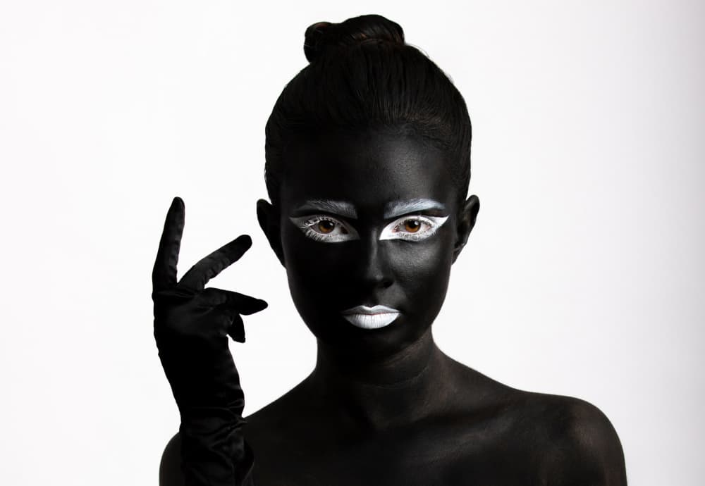 Striking Black and White Portrait by Mihai Bogdan R — canvas wall art