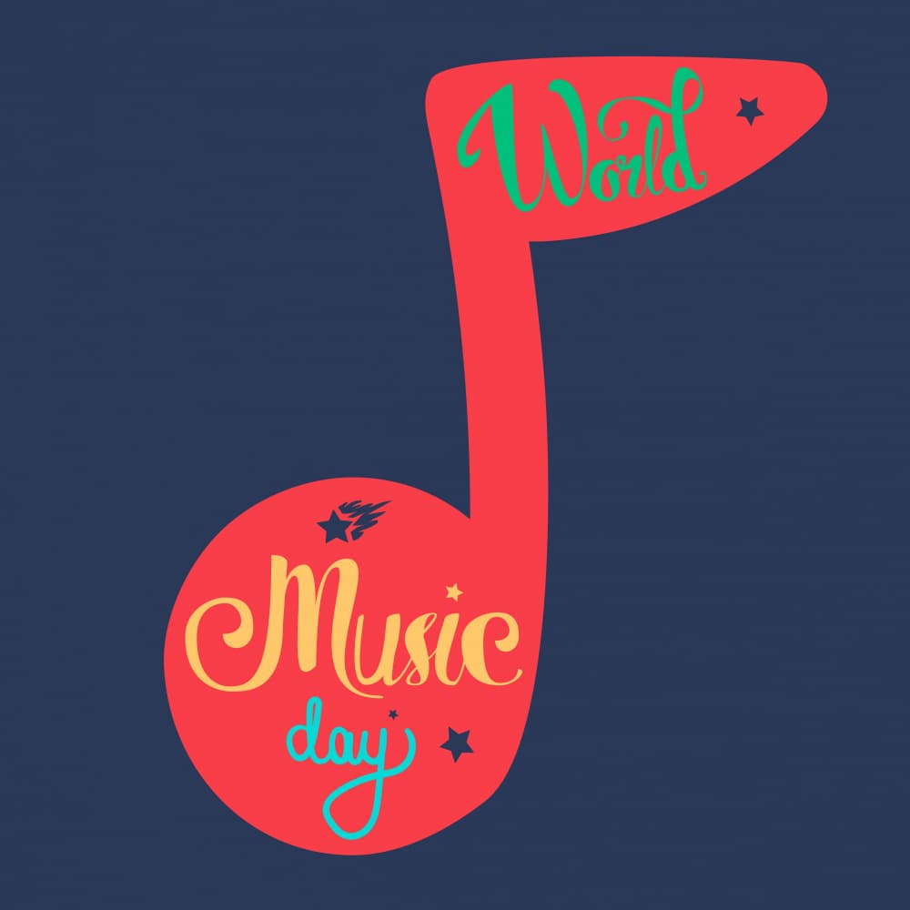 World Music Day Note by Marika Barsrsind — canvas wall art