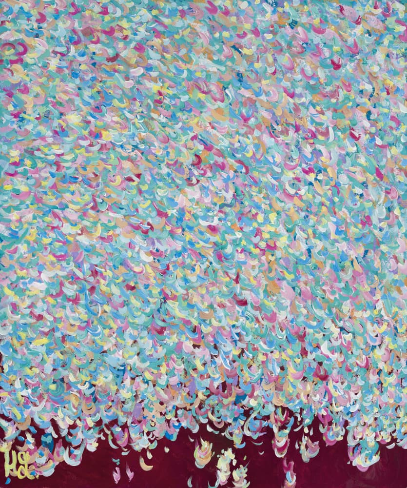 Joyful Petal Shower by Helen Joynson — canvas wall art