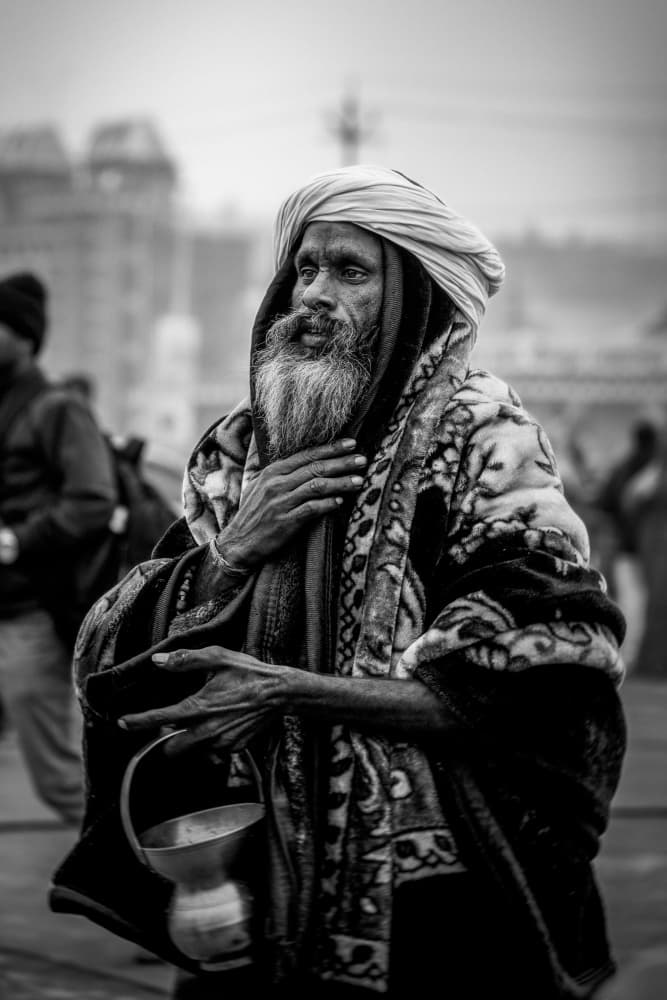 Contemplative Indian Man by ADIREK M — canvas wall art
