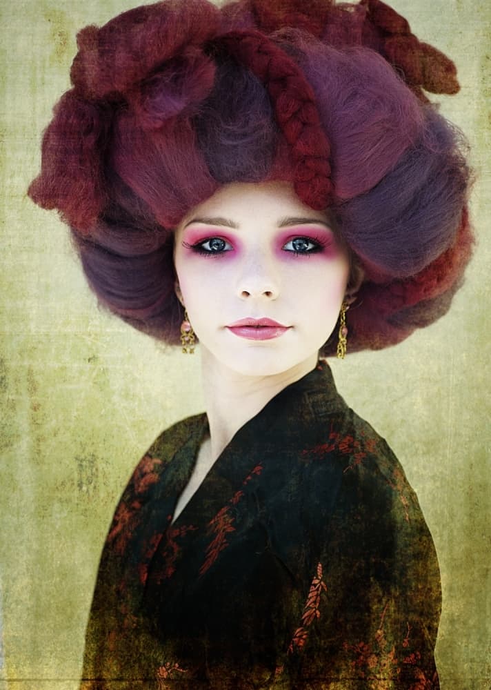 Dramatic Purple Portrait by kenp — canvas wall art