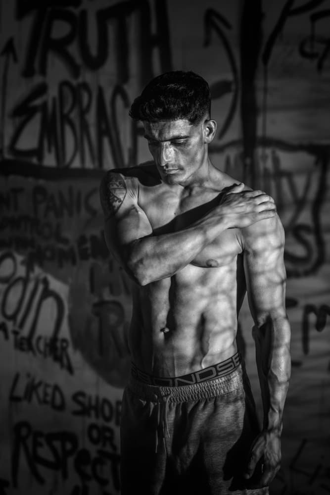Pensive Muscular Man by Irene Wu — canvas wall art
