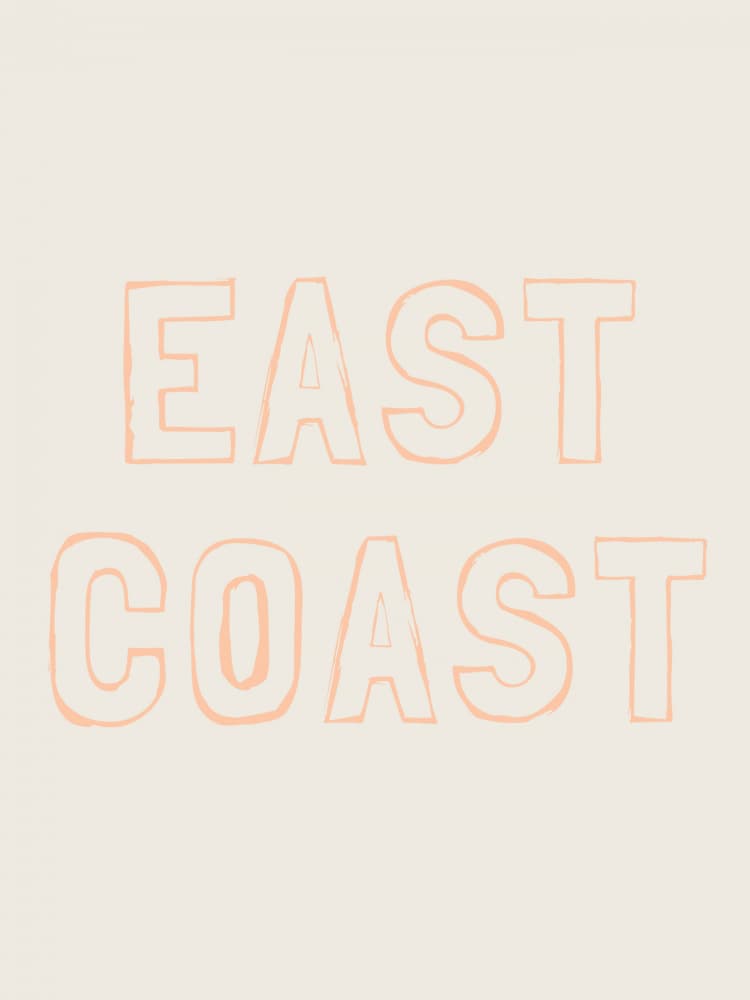 East Coast Typography by Jolly and Dash — canvas wall art