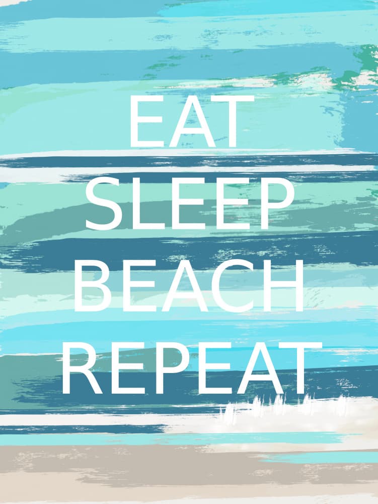 Eat Sleep Beach Repeat by Sannel Larson — canvas wall art