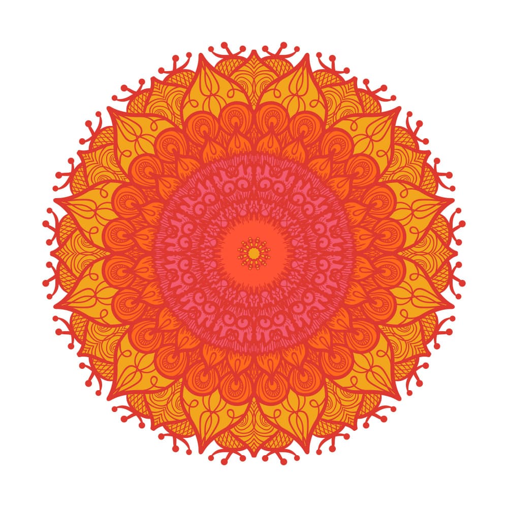 Radiant Floral Mandala by Marika Barsrsind — canvas wall art