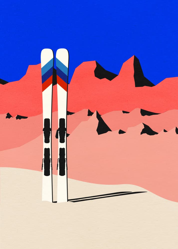 Ski Alpin by Rosi Feist — canvas wall art