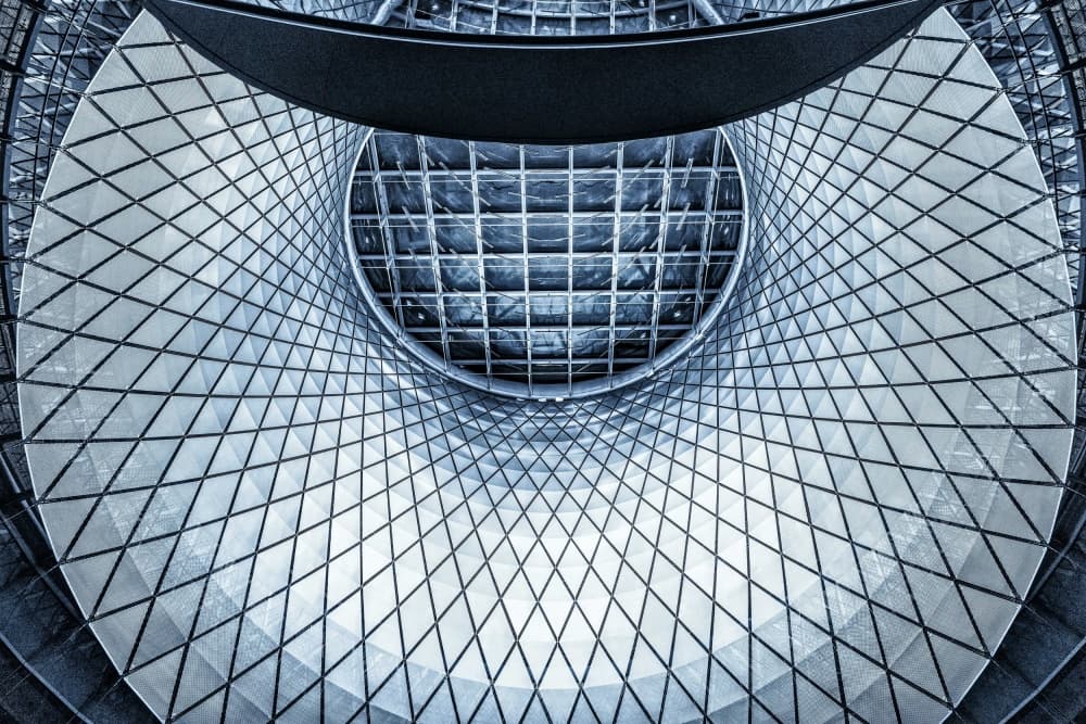 Sleek Glass Architecture by Ute Scherhag — canvas wall art