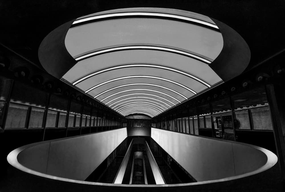 Sleek Underground Station by Jiahong Zeng — canvas wall art