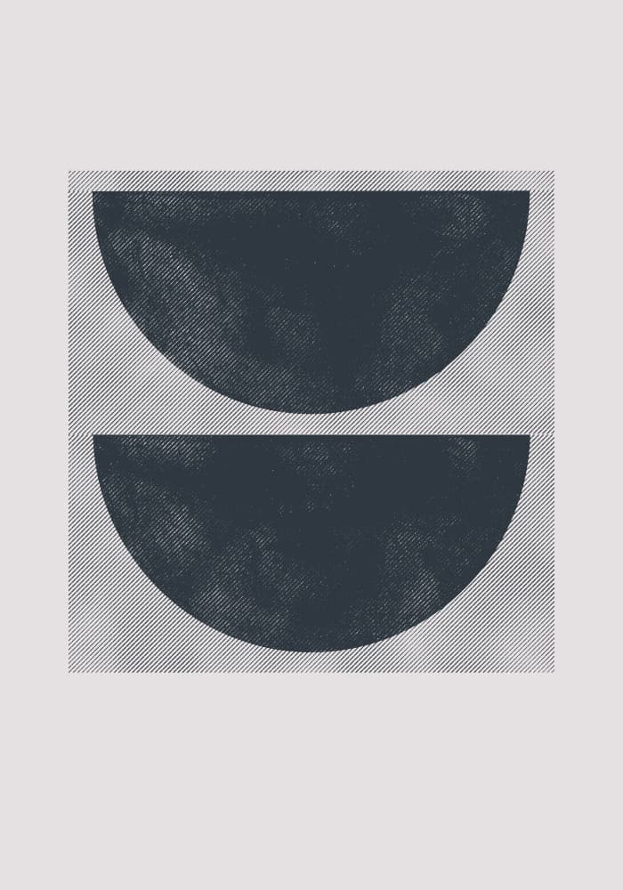 Monochrome Halves by THE MIUUS STUDIO — canvas wall art