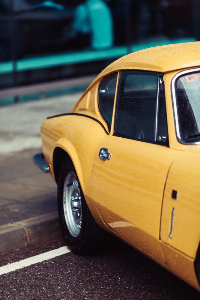 Classic Yellow Sports Car by Javier Pardina — canvas wall art