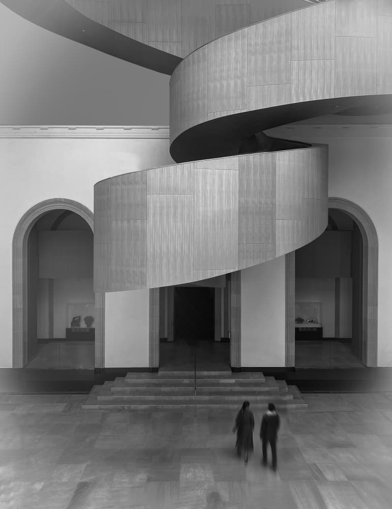 Grand Museum Spiral by Sonya Liu — canvas wall art