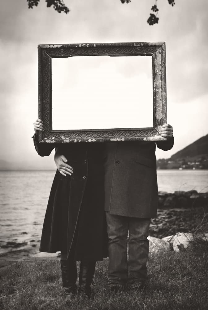 Mysterious Framed Couple by Jorun Larsen — canvas wall art