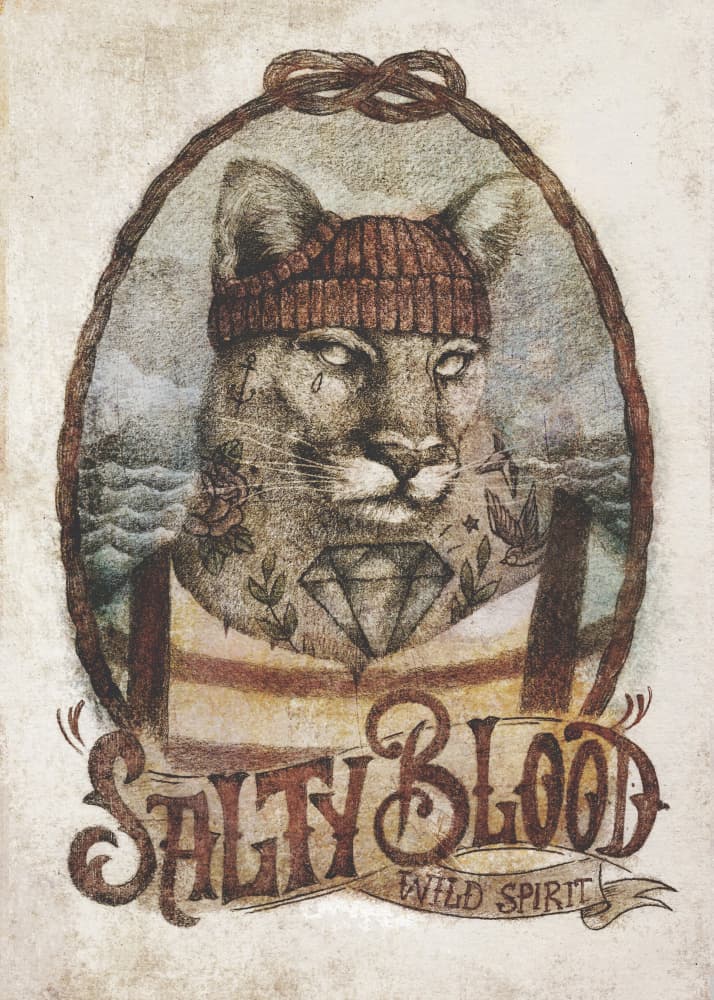 Oceanic Feline by Mike Koubou — canvas wall art