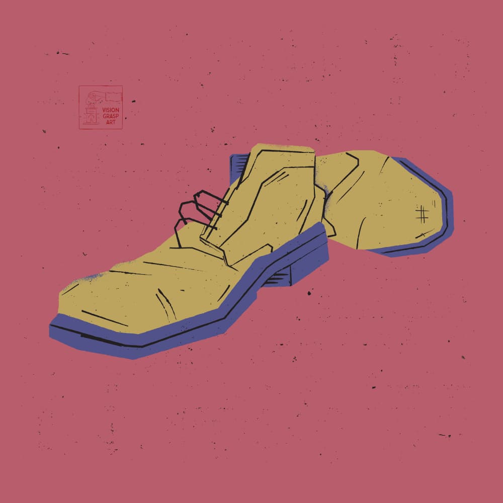 Worn Vintage Shoes by The Creating Mind — canvas wall art