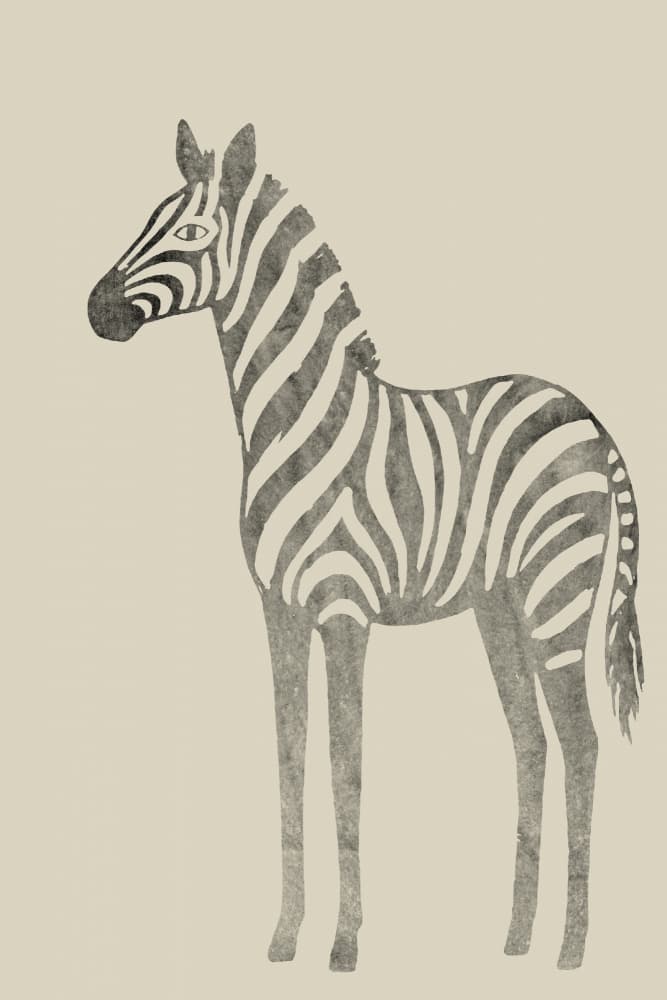 Serene Striped Zebra by casa cartissi — canvas wall art