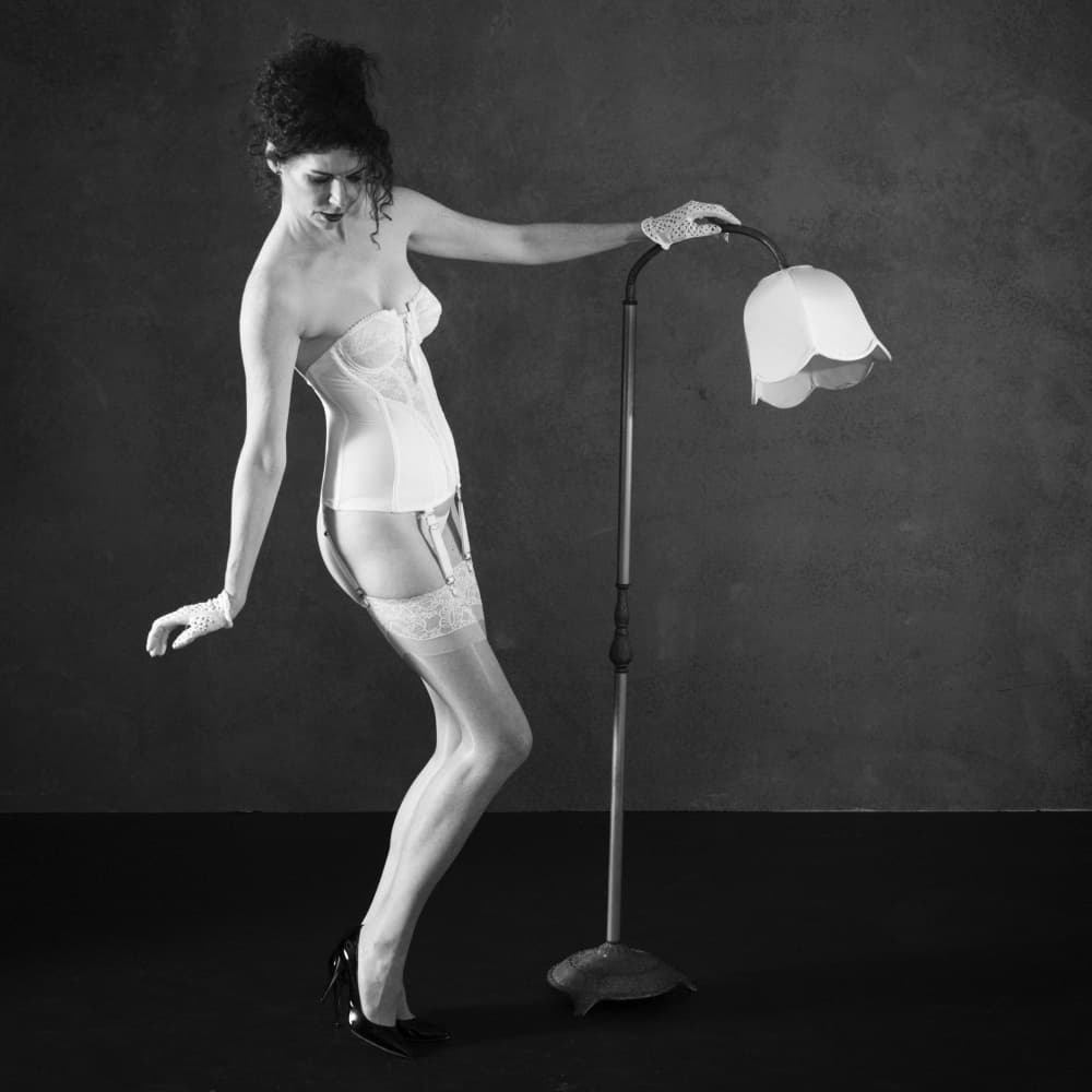 Elegant Burlesque Pose by Mel Brackstone — canvas wall art
