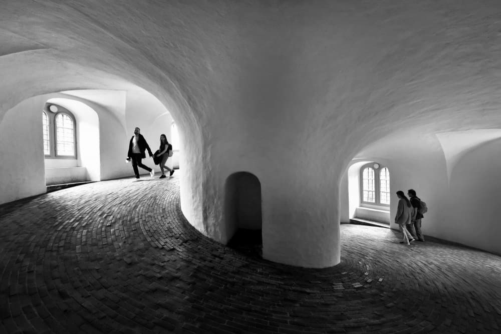 Historic Spiral Ramp by Jorge Pimenta — canvas wall art