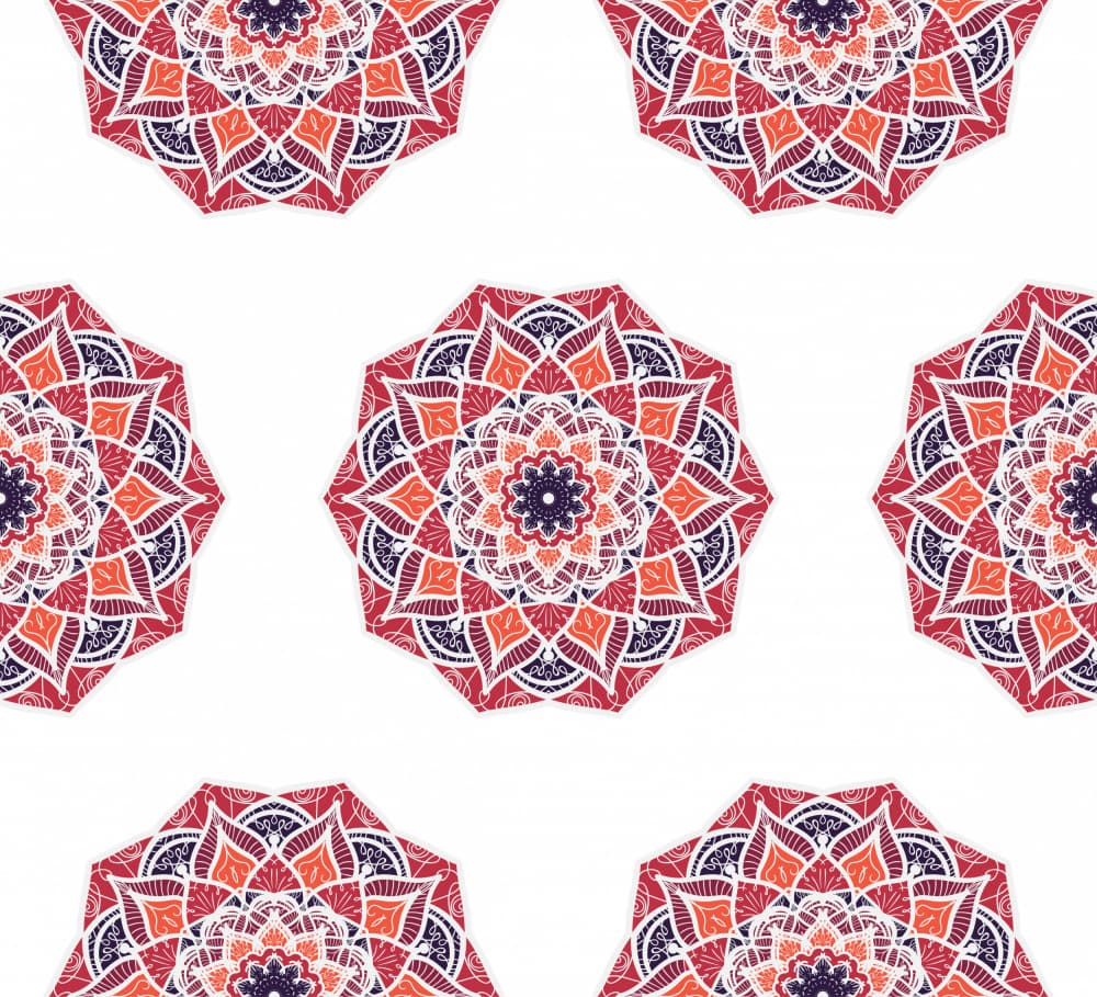 Vibrant Mandala Pattern by Marika Barsrsind — canvas wall art