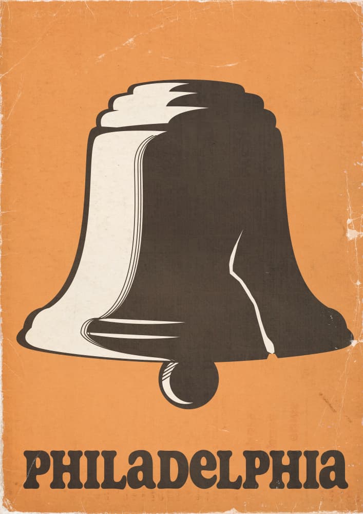 Retro Liberty Bell Icon by Nicholas — canvas wall art
