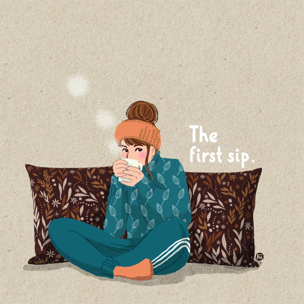 Cozy Morning Sip by Aia Ueno — canvas wall art