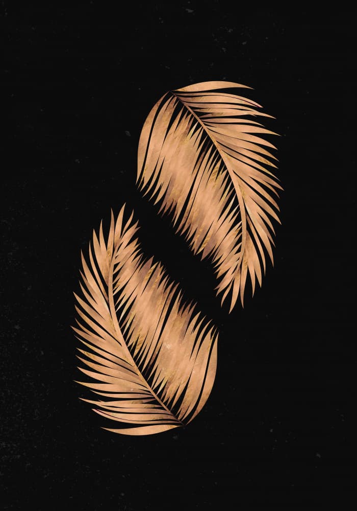 Shimmering Gold Palms by Sarah Manovski — canvas wall art