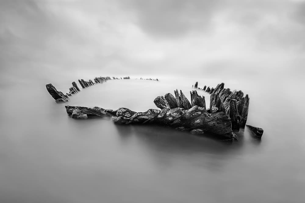 Weathered Shipwreck Remains by Ritxard Perez — canvas wall art