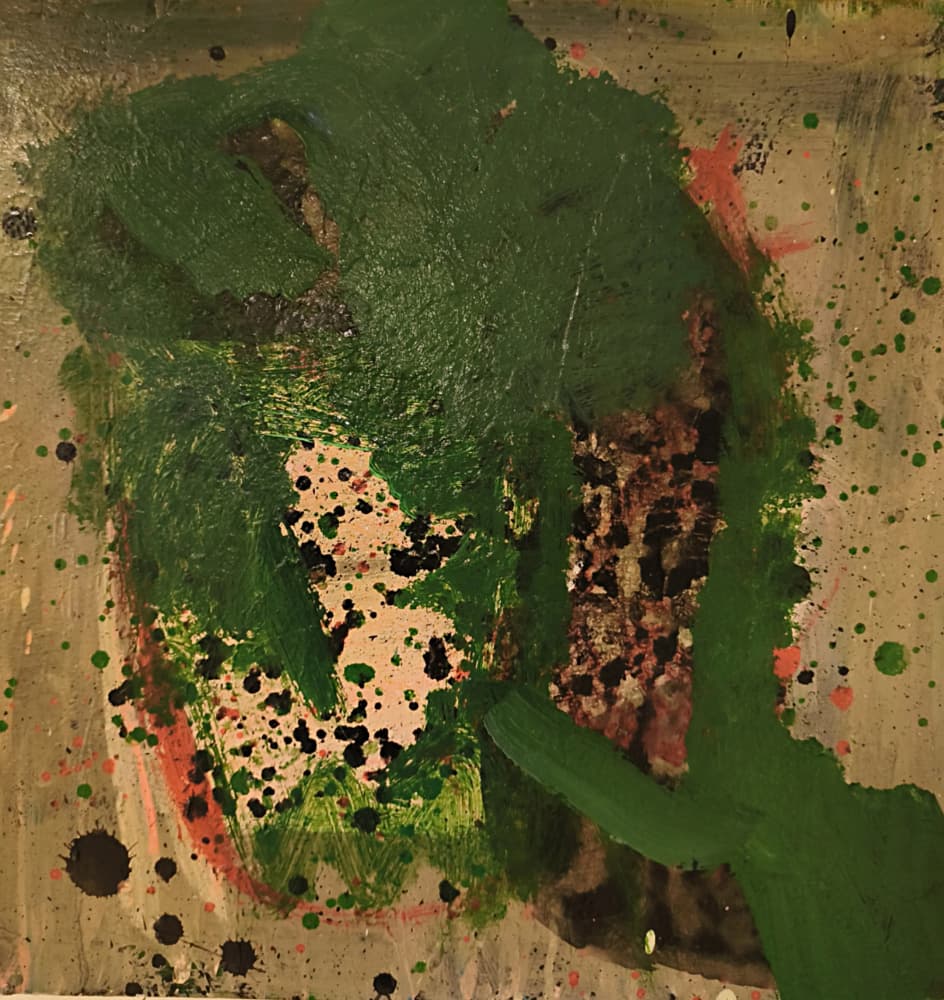 Bold Green Paint Splatter by Joackim Schou Dahle — canvas wall art