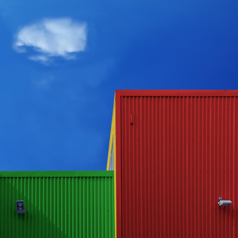 Colorful Modern Architecture by Muhammad Almasri — canvas wall art