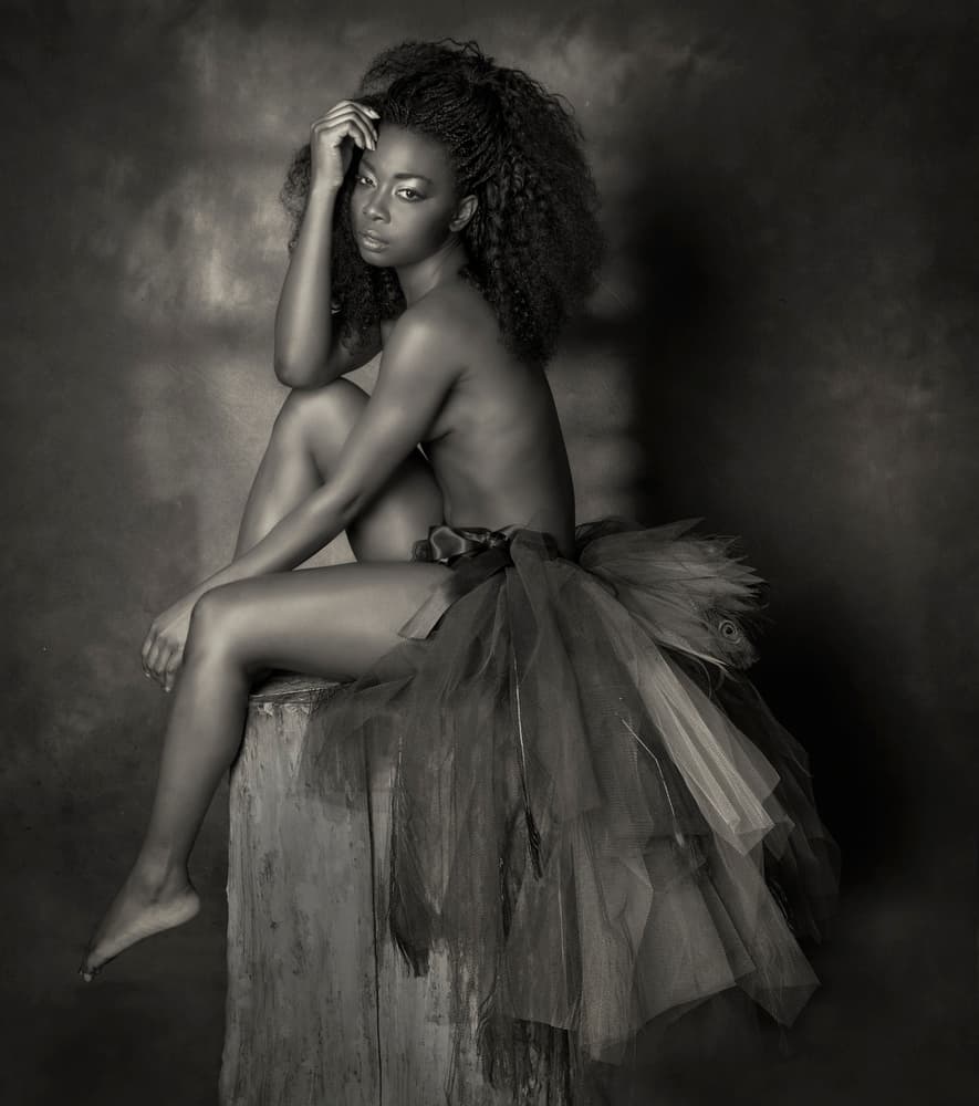 Elegant Nude Dancer by Joan Blease — canvas wall art