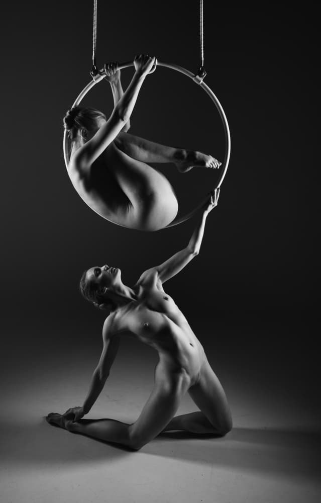 Nude Aerial Dance by Prashant Meswani — canvas wall art