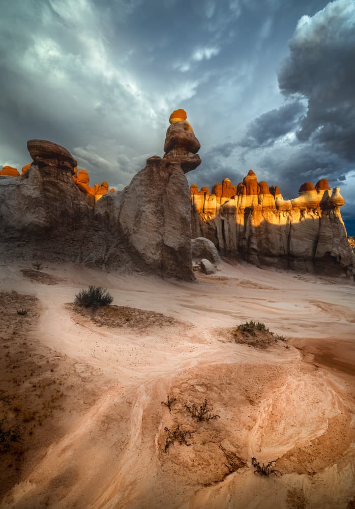 Golden Desert Formations by Li Ying — canvas wall art