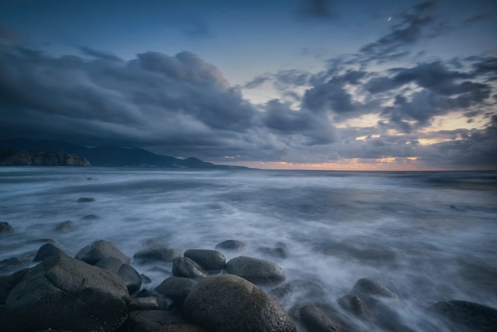 Dramatic Coastal Twilight by Daniele Atzori — canvas wall art