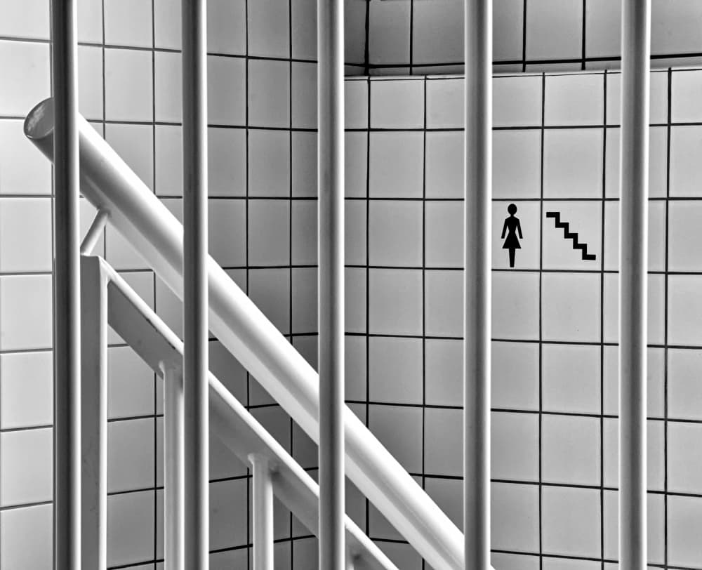 Minimalist Stairwell Bars by Eric Mattheyses — canvas wall art