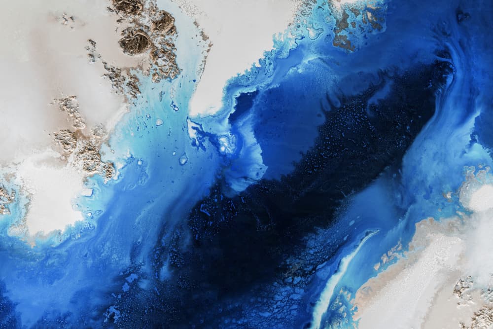 Sapphire Depths. by Petra Meikle de Vlas — canvas wall art